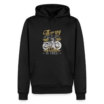 Motorrad Lustiger Humor Biker - Männer Premium Bio Hoodie - Schwarz - Vorne - Nico (187cm)