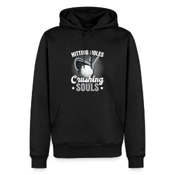 Lustiger Golf-Knebel-Golfspieler - Männer Premium Bio Hoodie - Schwarz - Vorne - Nico (187cm)