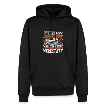 Werkstatt Autoschrauber KFZ Mechaniker - Männer Premium Bio Hoodie - Schwarz - Vorne - Nico (187cm)