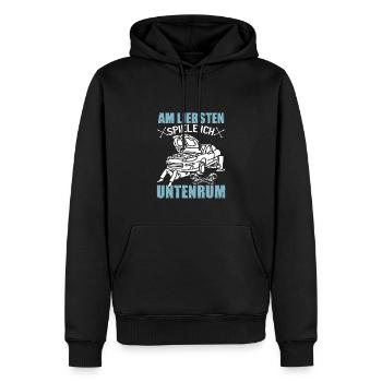 Humor Männer Mechaniker Auto - Männer Premium Bio Hoodie - Schwarz - Vorne - Nico (187cm)