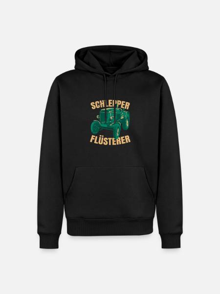 Schlepper Flüsterer - Männer Premium Bio Hoodie - Schwarz