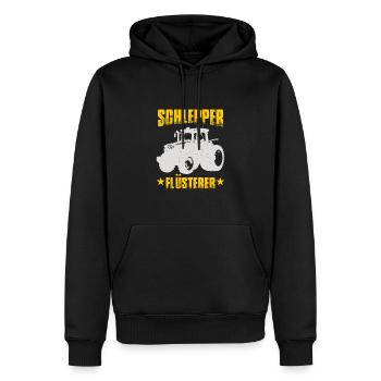 Schlepper Flüsterer - Männer Premium Bio Hoodie - Schwarz - Vorne - Nico (187cm)