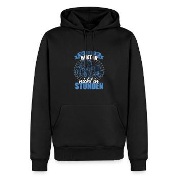 Lustige Bauernhof Traktor Sprüche - Männer Premium Bio Hoodie - Schwarz - Vorne - Nico (187cm)