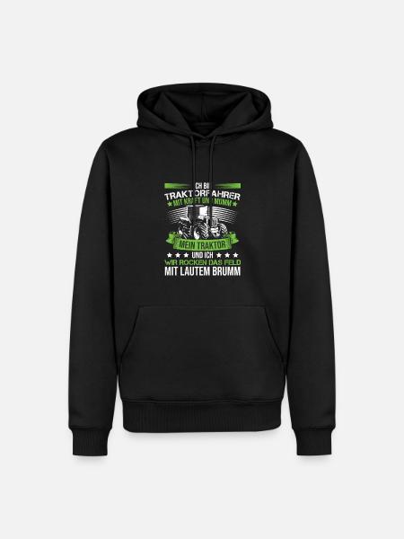 Ich bin Traktorfahrer - Männer Premium Bio Hoodie - Schwarz