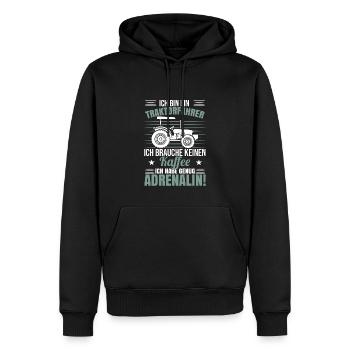 Ich Bin Ein Traktorfahrer - Männer Premium Bio Hoodie - Schwarz - Vorne - Nico (187cm)