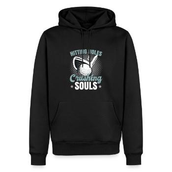 Drôle de golfeur Golf Golf - Sweat à capuche Premium bio Homme - noir - Devant - Nico (187cm)