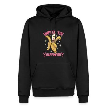 Décollez le bonheur - Sweat à capuche Premium bio Homme - noir - Devant - Nico (187cm)