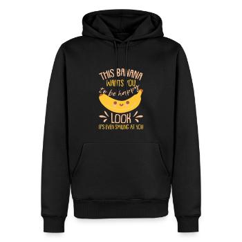 Mignons enfants bananes - Sweat à capuche Premium bio Homme - noir - Devant - Nico (187cm)