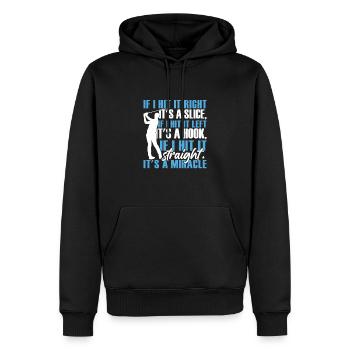 Accessoires de golf Drôle - Sweat à capuche Premium bio Homme - noir - Devant - Nico (187cm)
