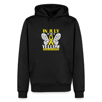 Sarcoma Cancer Awareness - Men’s Premium Organic Hoodie - black - Front - Nico (187cm)