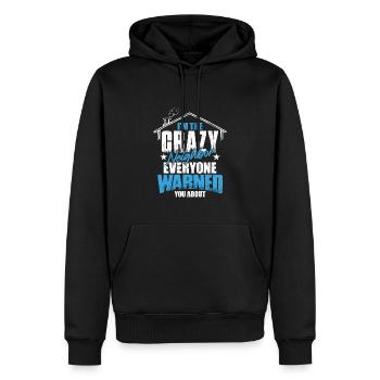 Nachbar Geschenk Lustig - Männer Premium Bio Hoodie - Schwarz - Vorne - Nico (187cm)