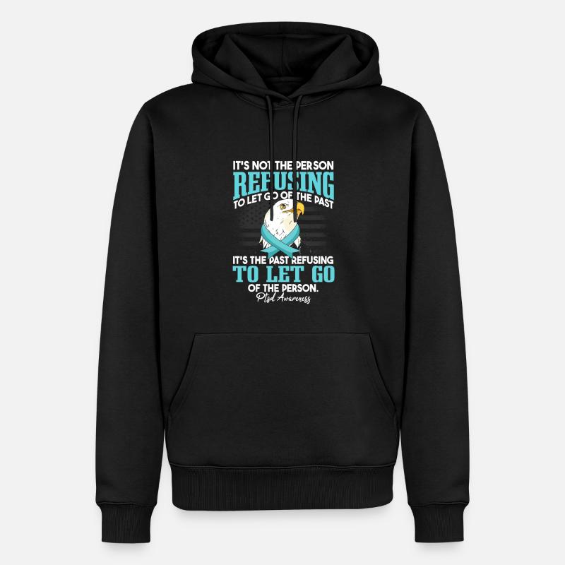 Stress post-traumatique de l’aigle - Sweat à capuche Premium bio Homme - noir