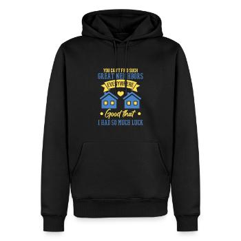 Drôle de voisin Home Family Neighborhood - Sweat à capuche Premium bio Homme - noir - Devant - Nico (187cm)