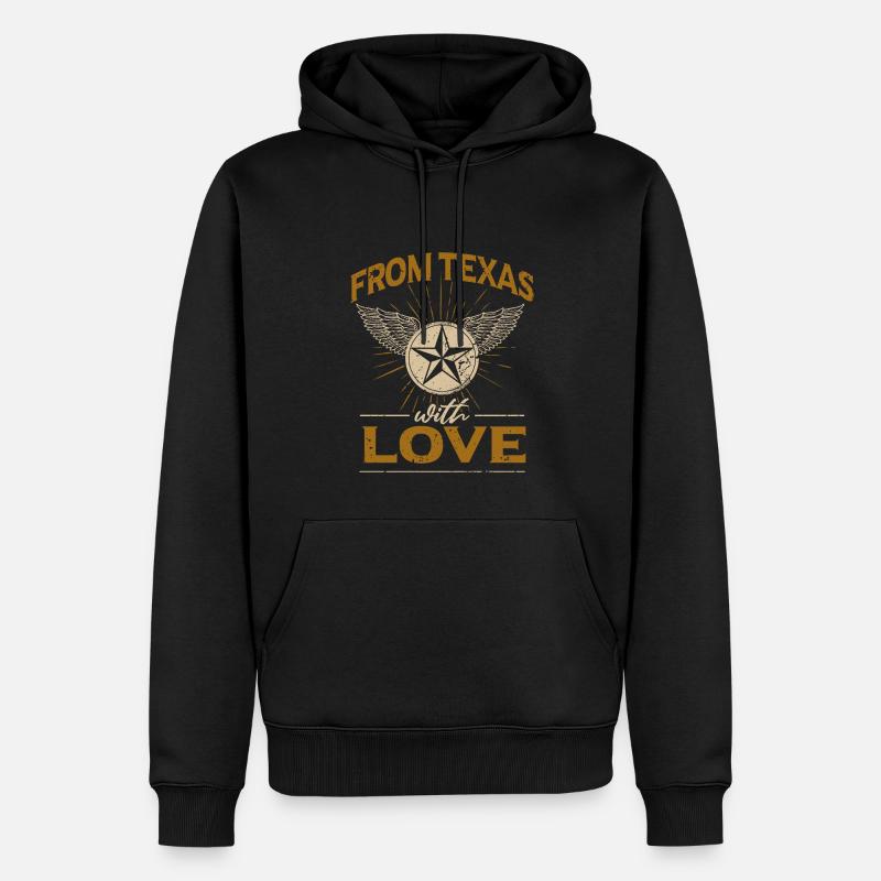 Lone Star Texas - Männer Premium Bio Hoodie - Schwarz
