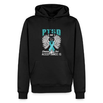 PTBS ist keine Wahl - Männer Premium Bio Hoodie - Schwarz - Vorne - Nico (187cm)