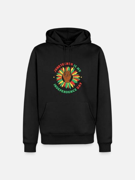 Juneteenth Is My Independence Day - Men’s Premium Organic Hoodie - black