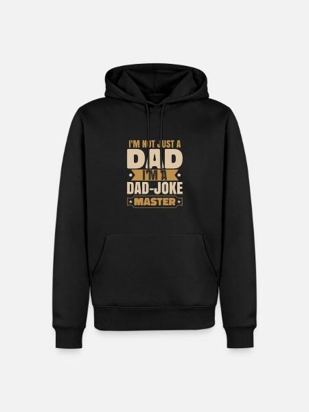 Ich bin ein Papa-Witze-Meister - Männer Premium Bio Hoodie - Schwarz