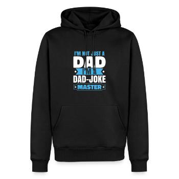 Ich bin ein Papa-Witze-Meister - Männer Premium Bio Hoodie - Schwarz - Vorne - Nico (187cm)