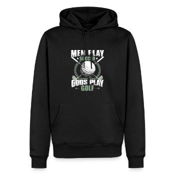 Les dieux jouent au golf - Sweat à capuche Premium bio Homme - noir - Devant - Nico (187cm)