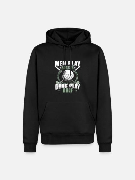 Gods Play Golf - Men’s Premium Organic Hoodie - black