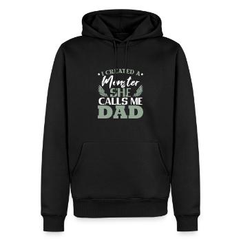 Father's Day Daughter Dad - Men’s Premium Organic Hoodie - black - Front - Nico (187cm)