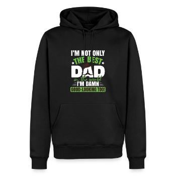Je ne suis pas seulement le meilleur père du monde - Sweat à capuche Premium bio Homme - noir - Devant - Nico (187cm)