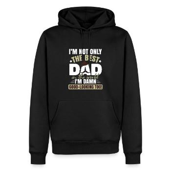 Ich bin der beste Vater - Männer Premium Bio Hoodie - Schwarz - Vorne - Nico (187cm)