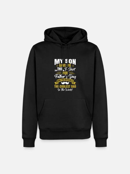 Funny Father's Day Dad Joke - Men’s Premium Organic Hoodie - black