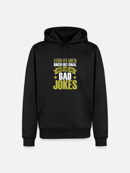 Father's Love - Men’s Premium Organic Hoodie - black