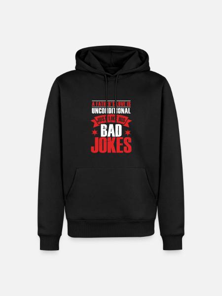 Husband Wife Dad Joke - Men’s Premium Organic Hoodie - black