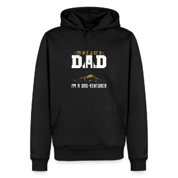 Je suis un papa drôle papa blague blague amoureux - Sweat à capuche Premium bio Homme - noir - Devant - Nico (187cm)