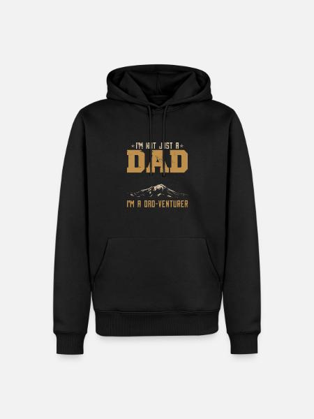 Camping Papa Blague - Sweat à capuche Premium bio Homme - noir