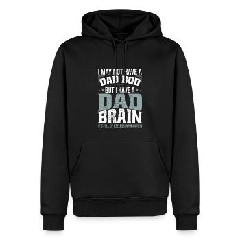 Je n’ai peut-être pas papa Bod - Sweat à capuche Premium bio Homme - noir - Devant - Nico (187cm)
