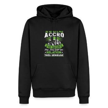 Fermier Cadeau Tracteur & Agriculture & Paysan - Sweat à capuche Premium bio Homme - noir - Devant - Nico (187cm)