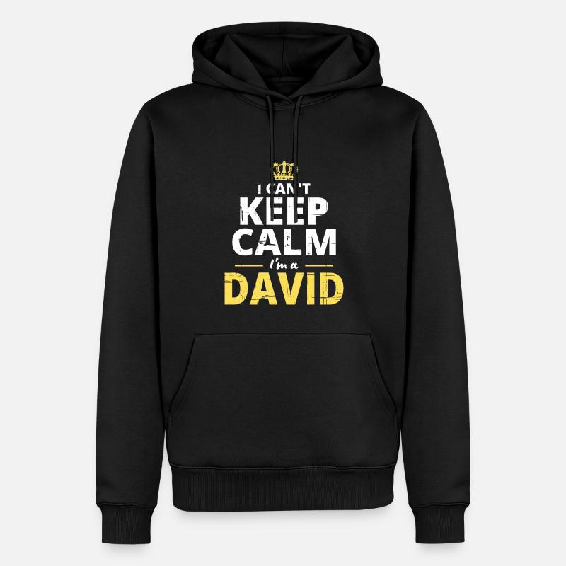 Je suis un David - Sweat à capuche Premium bio Homme - noir