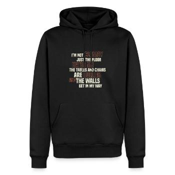 Drôle de sarcasme maladroit Blague ironique - Sweat à capuche Premium bio Homme - noir - Devant - Nico (187cm)