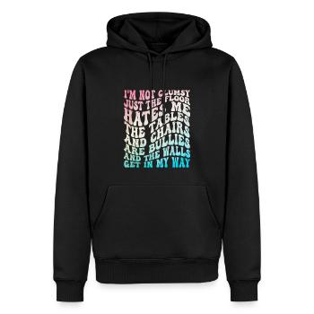 Groovy Clumsy Frauen Sarkasmus Witz - Männer Premium Bio Hoodie - Schwarz - Vorne - Nico (187cm)