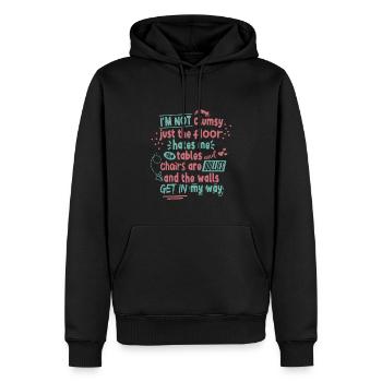 Je ne suis pas maladroit - Sweat à capuche Premium bio Homme - noir - Devant - Nico (187cm)