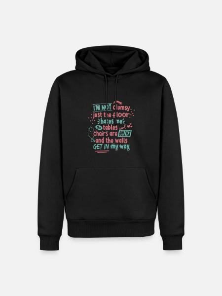 I Am Not Clumsy - Men’s Premium Organic Hoodie - black