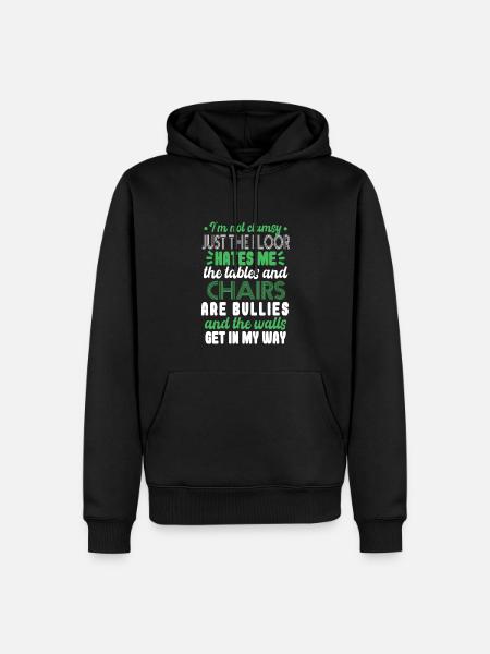 Drôle d’humour maladroit maladroit - Sweat à capuche Premium bio Homme - noir