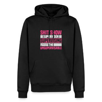Supervisor Women Management Shitshow Supervisor - Männer Premium Bio Hoodie - Schwarz - Vorne - Nico (187cm)