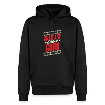 Sarkasmus, Scheiße, Show, Guru, Witz, Humor - Männer Premium Bio Hoodie - Schwarz - Vorne - Nico (187cm)