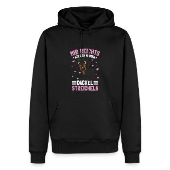 Mir Reichts Ich Gehe Meinen Dackel Streicheln - Männer Premium Bio Hoodie - Schwarz - Vorne - Nico (187cm)