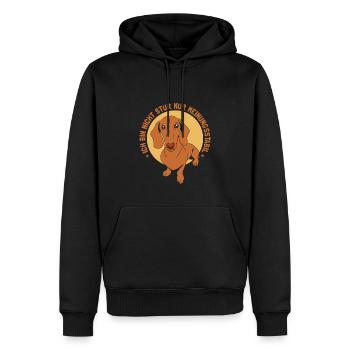 Ich Bin Nicht Stur Nur Meinungsstabil Dackel - Männer Premium Bio Hoodie - Schwarz - Vorne - Nico (187cm)