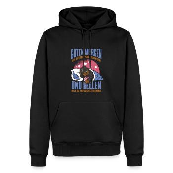 Dackel Süß Gassi Geschenk Dachshund - Männer Premium Bio Hoodie - Schwarz - Vorne - Nico (187cm)