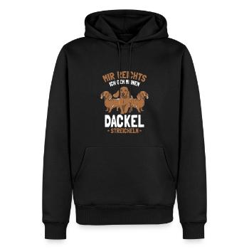 Ich Gehe Meinen Dackel Streicheln - Männer Premium Bio Hoodie - Schwarz - Vorne - Nico (187cm)