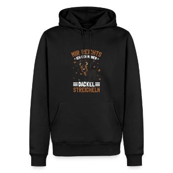 Dackel Gassi Hundebesitzer Hundehalter - Männer Premium Bio Hoodie - Schwarz - Vorne - Nico (187cm)