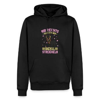 Ich Gehe Meinen Dackel Streicheln - Männer Premium Bio Hoodie - Schwarz - Vorne - Nico (187cm)