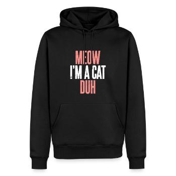 Miau, ich bin eine Katze Duh Katze Haustierliebhaber Tierkostüm - Männer Premium Bio Hoodie - Schwarz - Vorne - Nico (187cm)