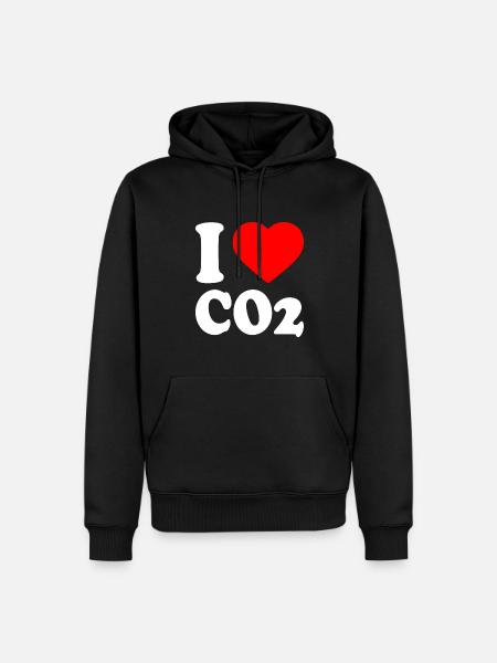I love co2 - Men’s Premium Organic Hoodie - black